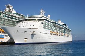 Royal Cruise Ship in Caribbean sea