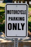 Motorcycle Parking Sign