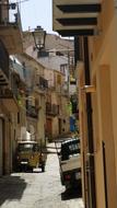 narrow street in a village in Sicily