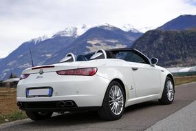 white convertible Alfa Romeo