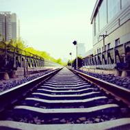 rails in Beijing, China