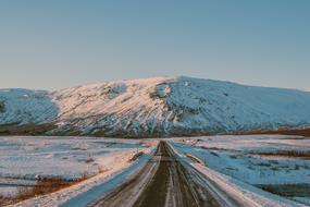 Snowy Road Path landscape