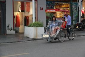 four-wheeled bike trip, Hanoi, Vietnam