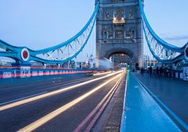 Architecture Bridge Light Streaks