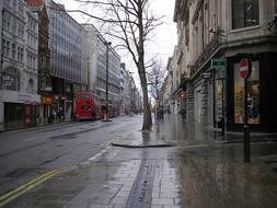 London Street Red Bus