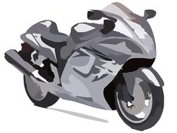 motorcycle motorbike silver gray