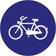 cycle path bicycle lane road sign