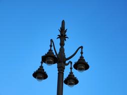 Street Lamp Blue Sky Iron