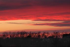 Sunset Red sky scenery