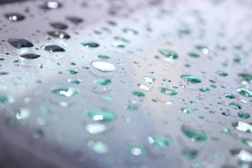 water drops on car glass, close-up