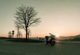 Sunset Sunny Motorcycle