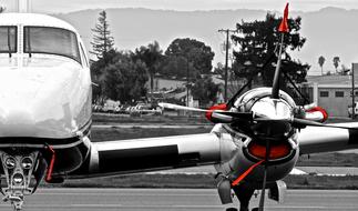 Black And White Wings Airplane