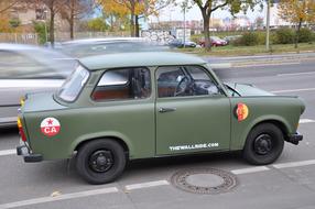 Car on Berlin city road