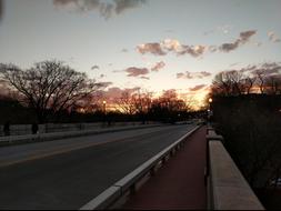 Bridge Sunset Winter Washington