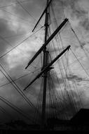 Ship Mast at storm