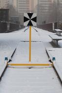 Winter Snow Railroad Tracks