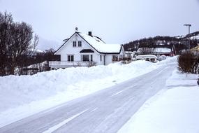 Iceland Snowy Road