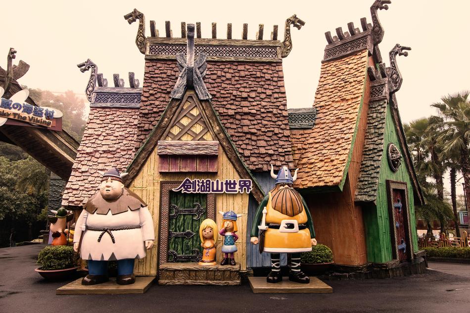relief architecture in a fairy park