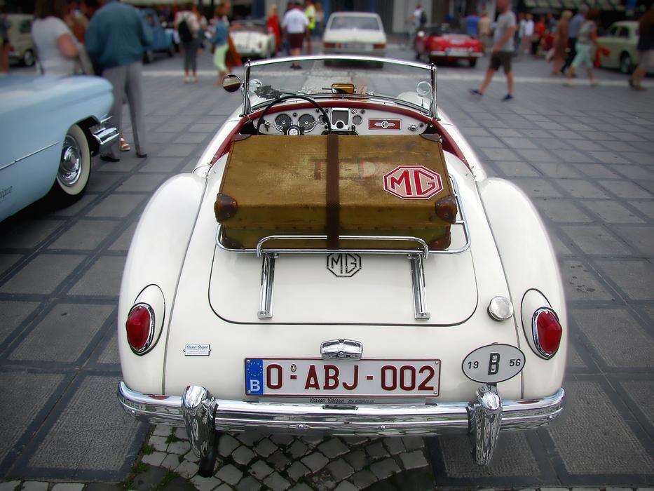 vintage white cabriolet
