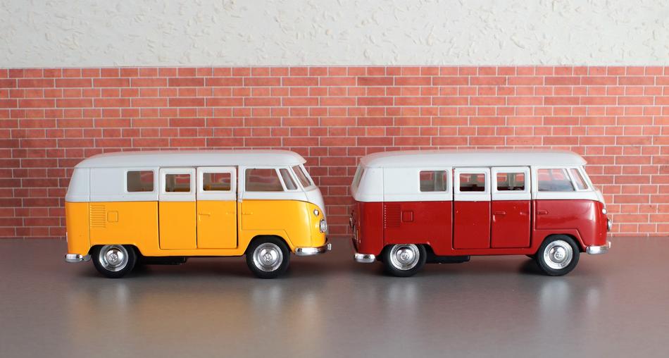 Vw Bus toys red orange