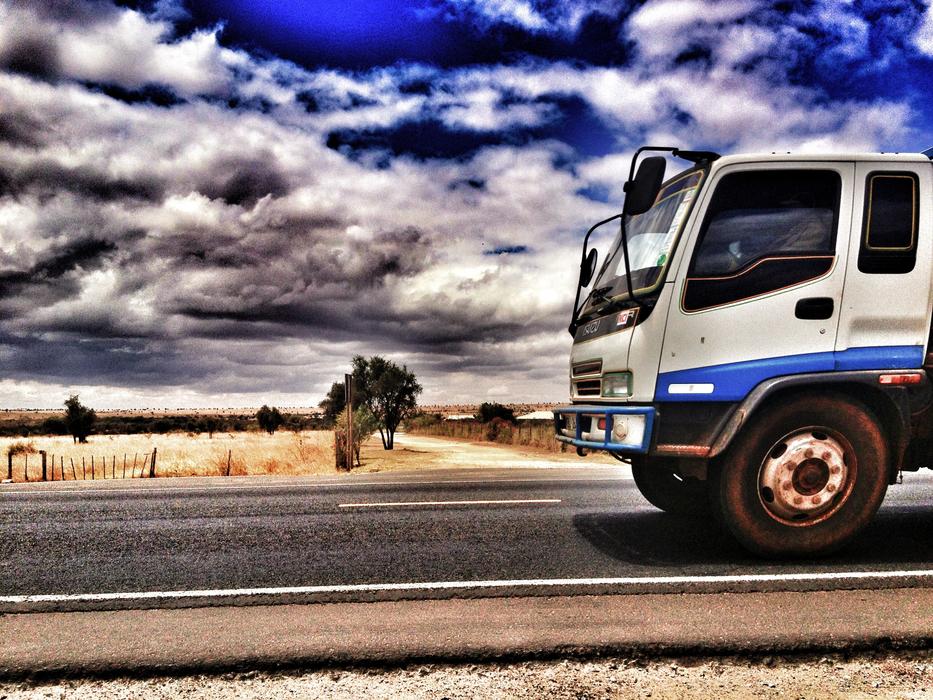 Truck Travel Lorry dark sky