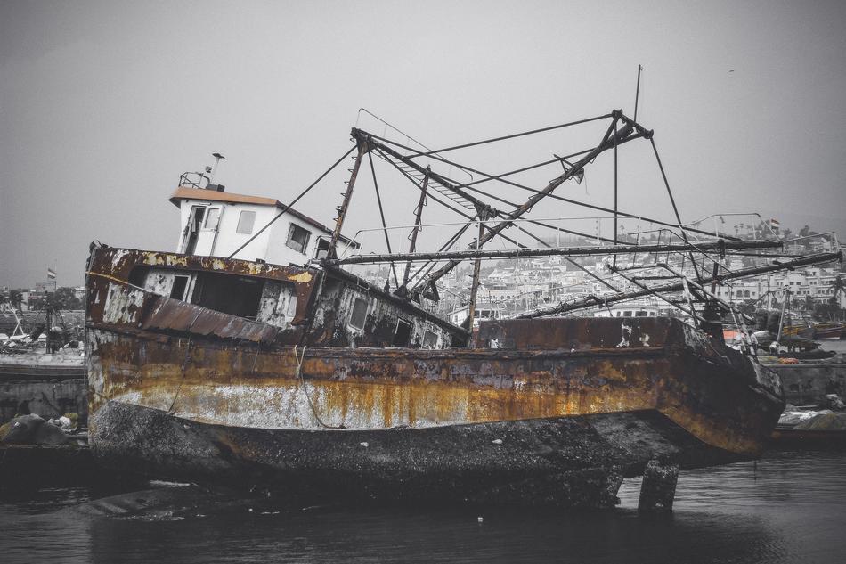 Boat Wrecked Ship on shore