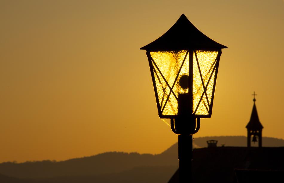 Lantern Light Lamp at sunset