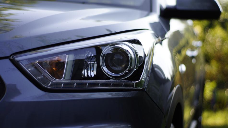 front headlight of modern car