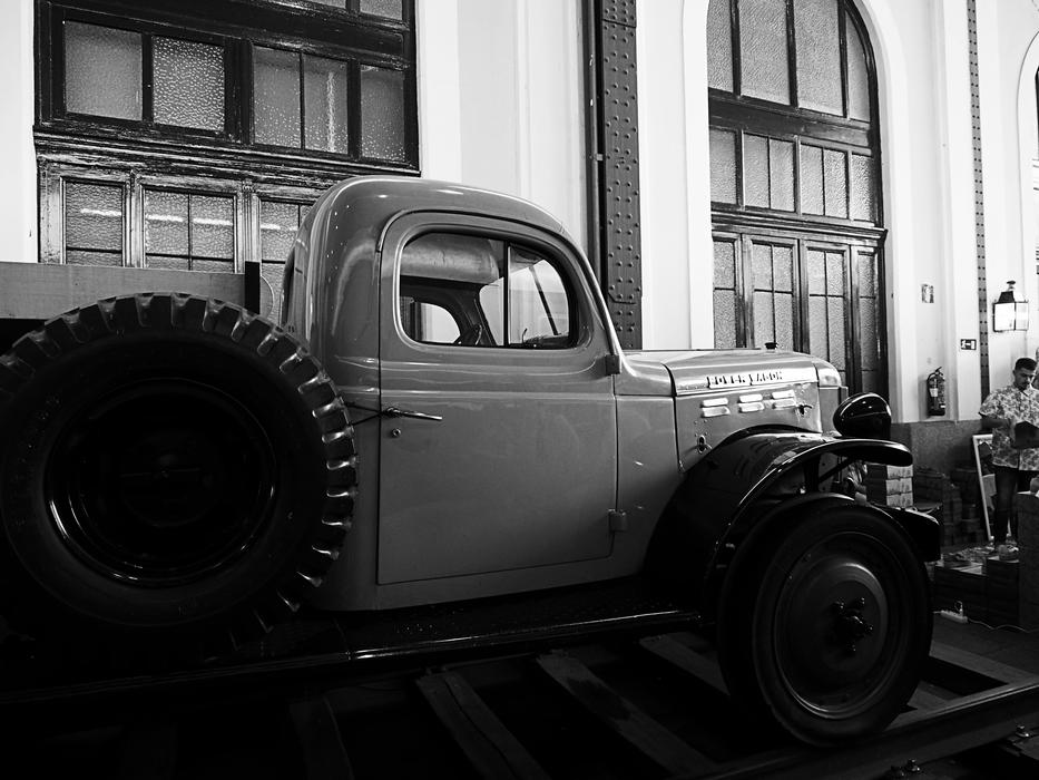 Truck Old Black And White Train