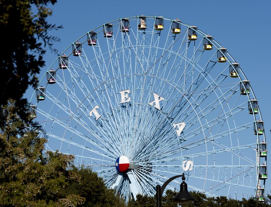 landscape of Ferris Wheel Amusement Cars