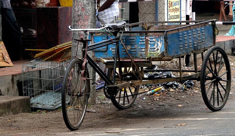 old Tricycle on street