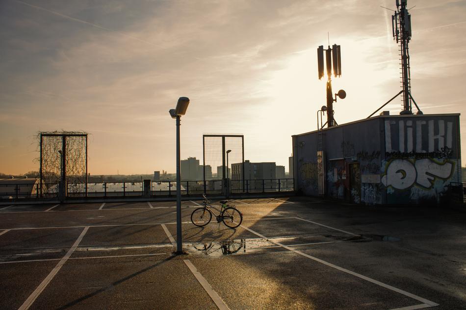 Multi Storey Car Park Bike Shadow