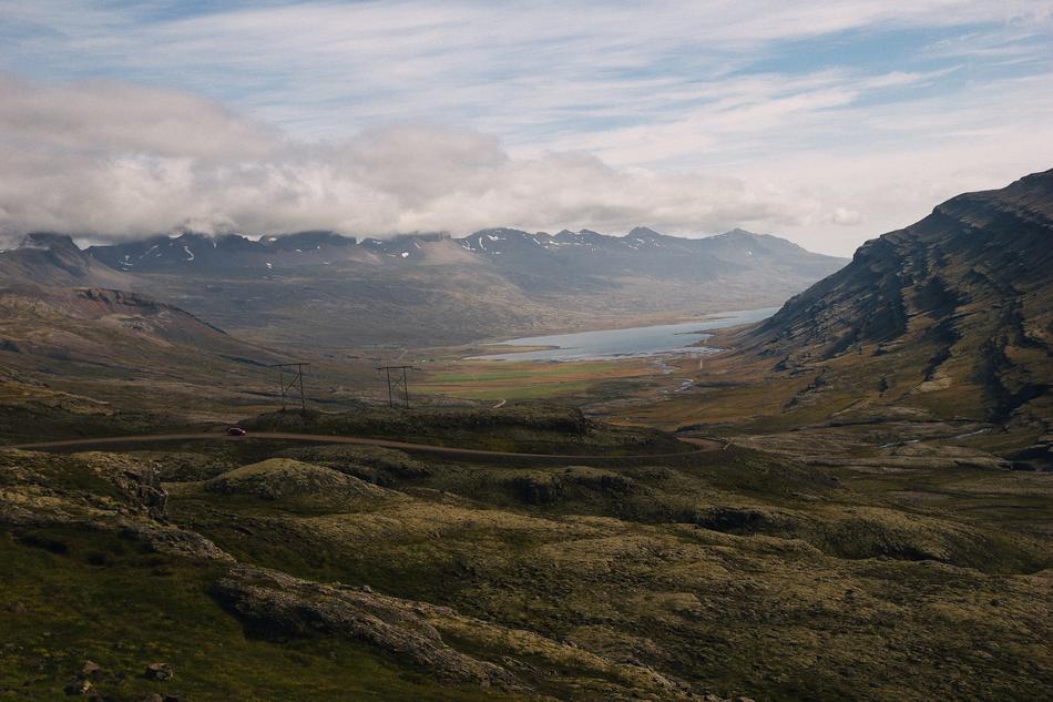 clouds over mountains in the valley