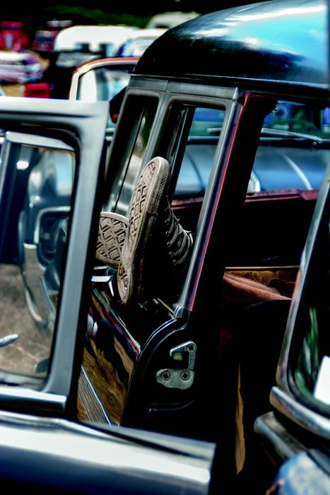 siesta car with windows close up
