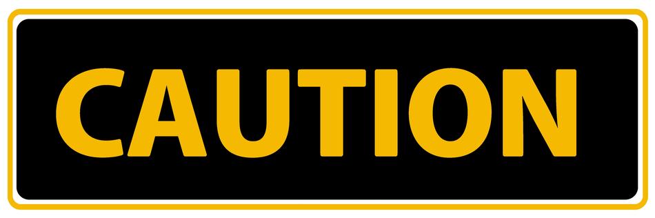 caution on banner
