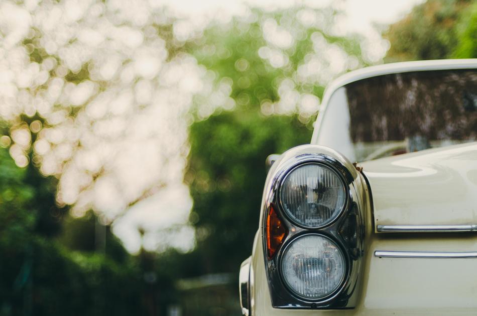 white Car Vintage