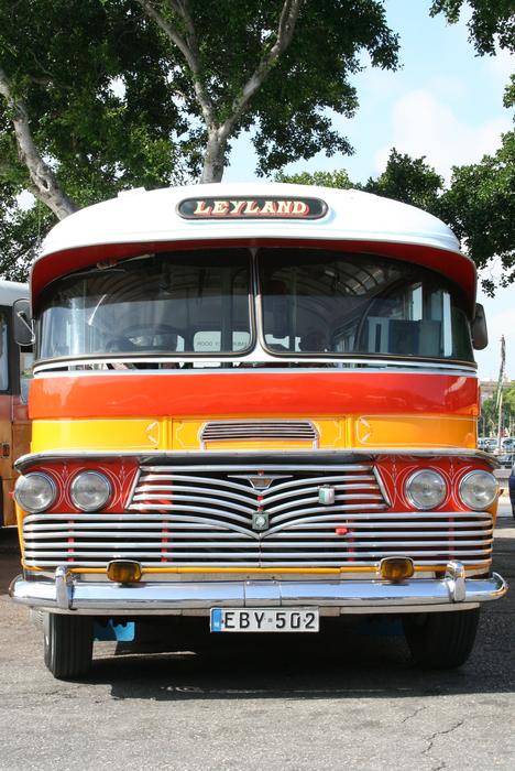 Colorful, vintage van on the street in Valletta, Malta