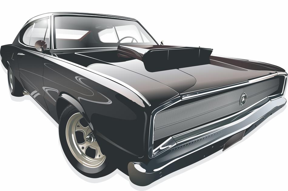 black corvette on a white background