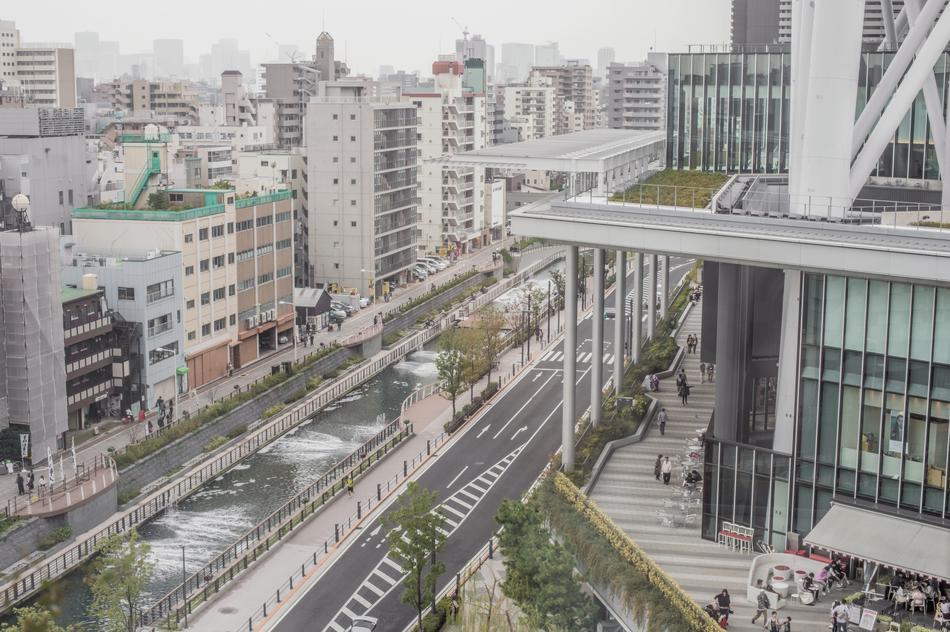 panorama of a prospect in a modern city