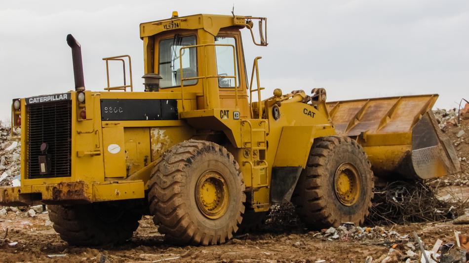 Yellow Heavy Bulldozer