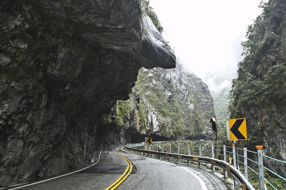 crooked road over the cliff