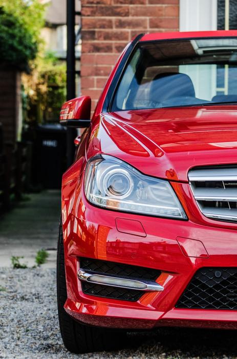 new red car on the street