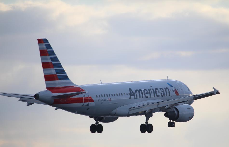 american plane in the sky