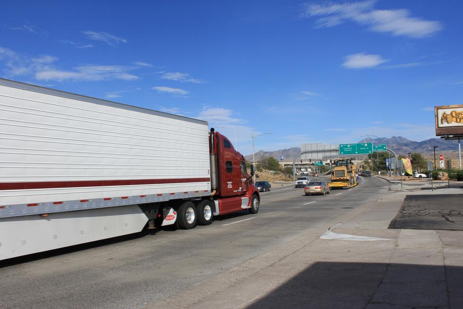 cars and Truck on Road
