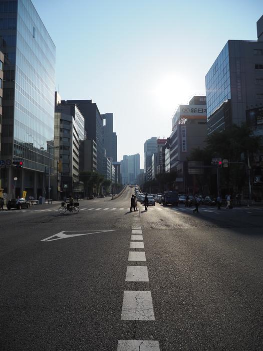 urban modern street in Osaka