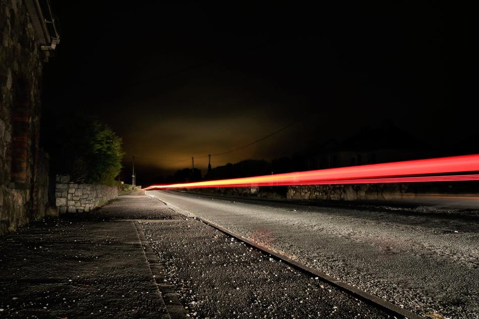 Traffic Highway Lighting at night