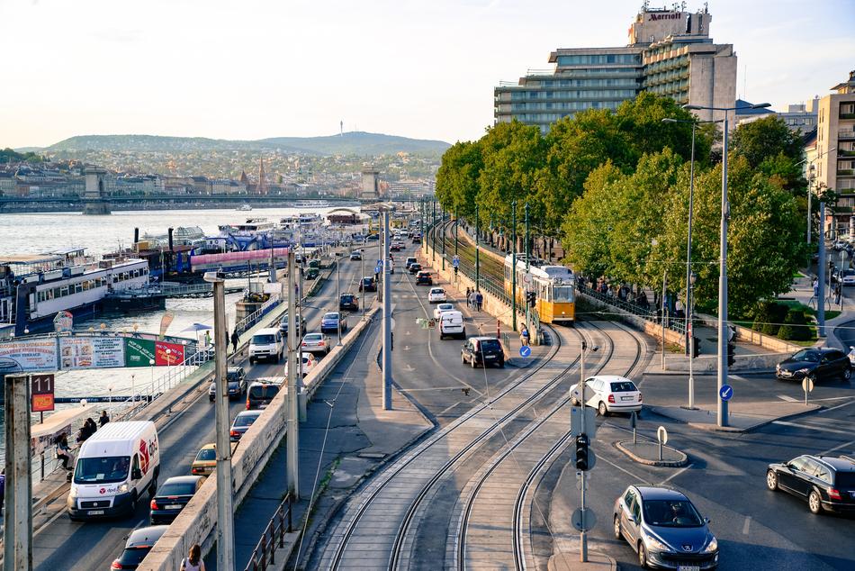 Beautiful cityscape of Budapest, Hungary, with the coast of Danube