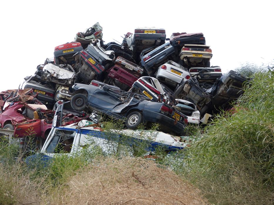 Cars Cemetry Recycle Scrap Metal
