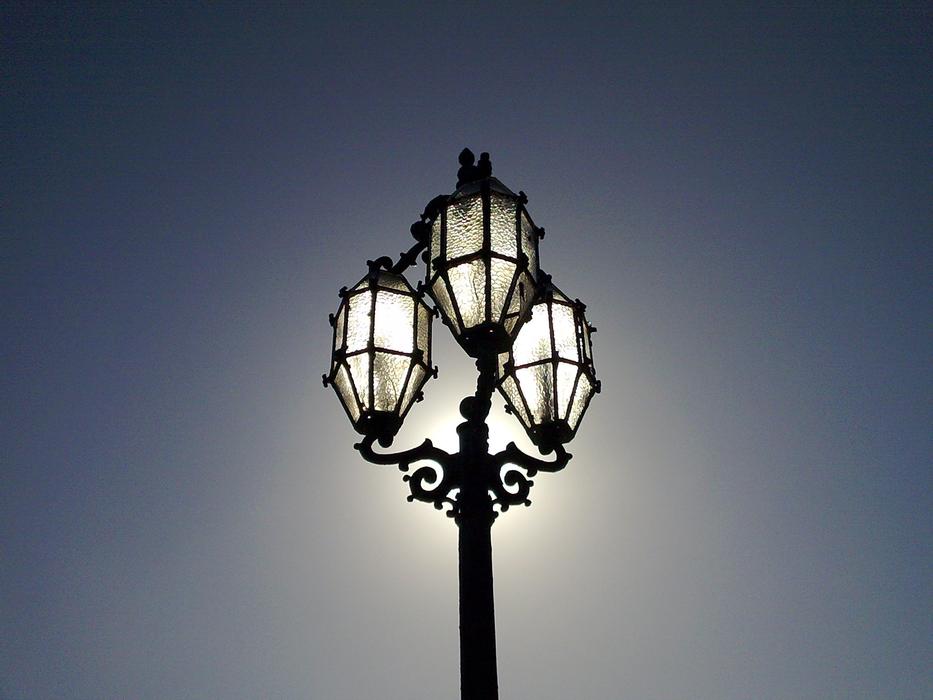 Night sky and Lamp
