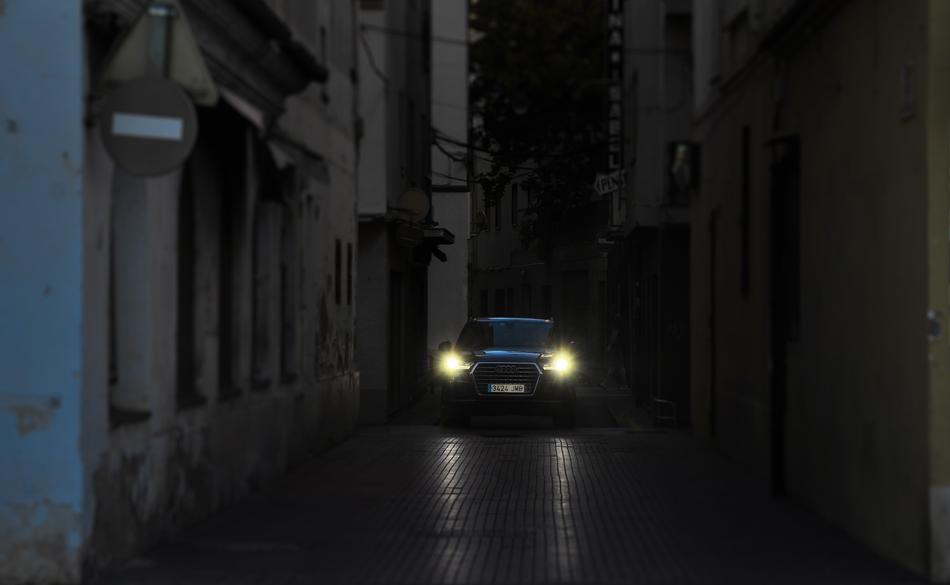 Audi Car Eyes at darkness